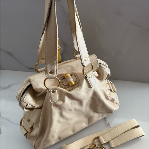 Cream cross body bag Yves Saint Laurent Rive Gauche - Picture 1 of 10